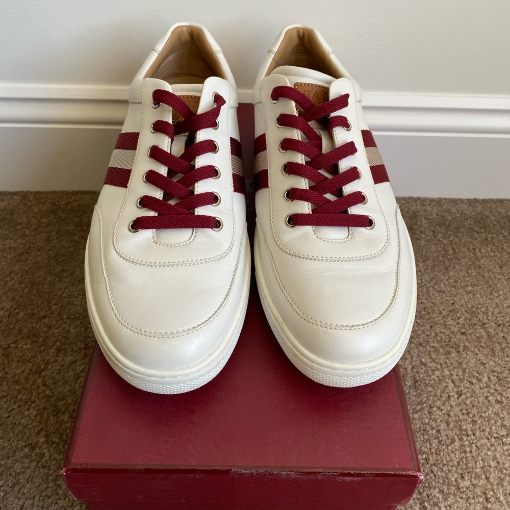 Bally 'Oriano' Low Top Sneakers White Leather